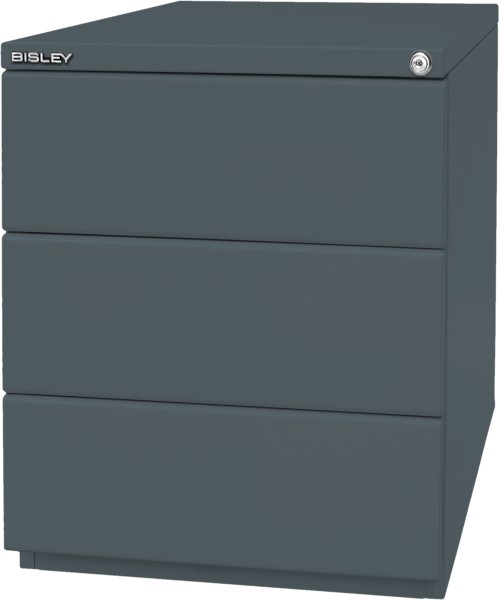 Bisley Rollcontainer OBA, mit 25 mm Top, OBA59M2EEE, 3 Universalschubladen