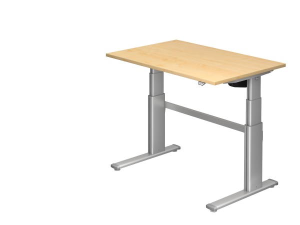 EL-Schreibtischserie Xanten-D alle Maße, VXD12,16,19,2E,20* Höhe 66-130cm, Gestell silber