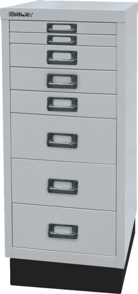 Bisley MultiDrawer, 29er Serie mit Sockel, L298S, DIN A4, 8 Schubladen