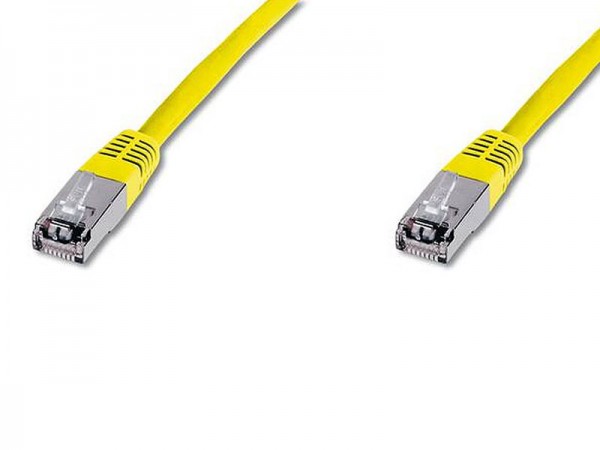 Digitus Netzwerkkabel CAT 5e F-UTP Patchkabel DK-1521-010/Y (1m gelb)