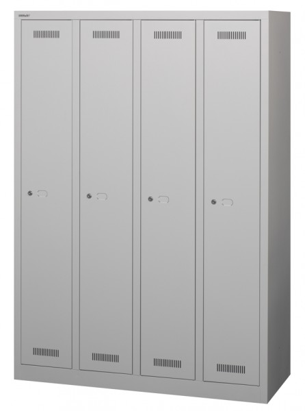 Bisley MonoBloc Garderobenschrank, ML11Q1, 4 Abteile à B 300 mm, je 1 Fach
