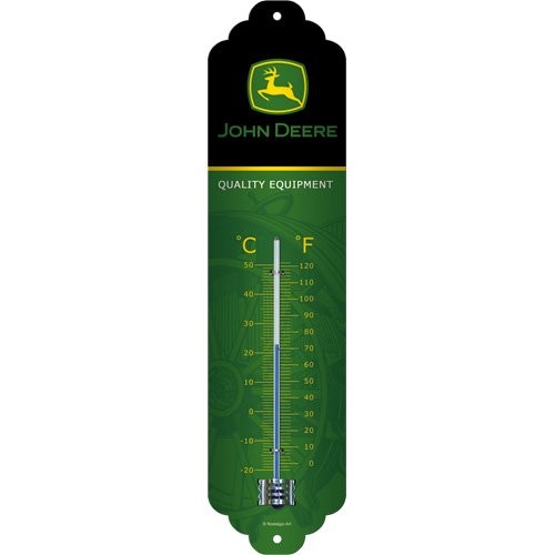 Nostalgic-Art 80135 John Deere - Logo – Black and Green, Thermometer